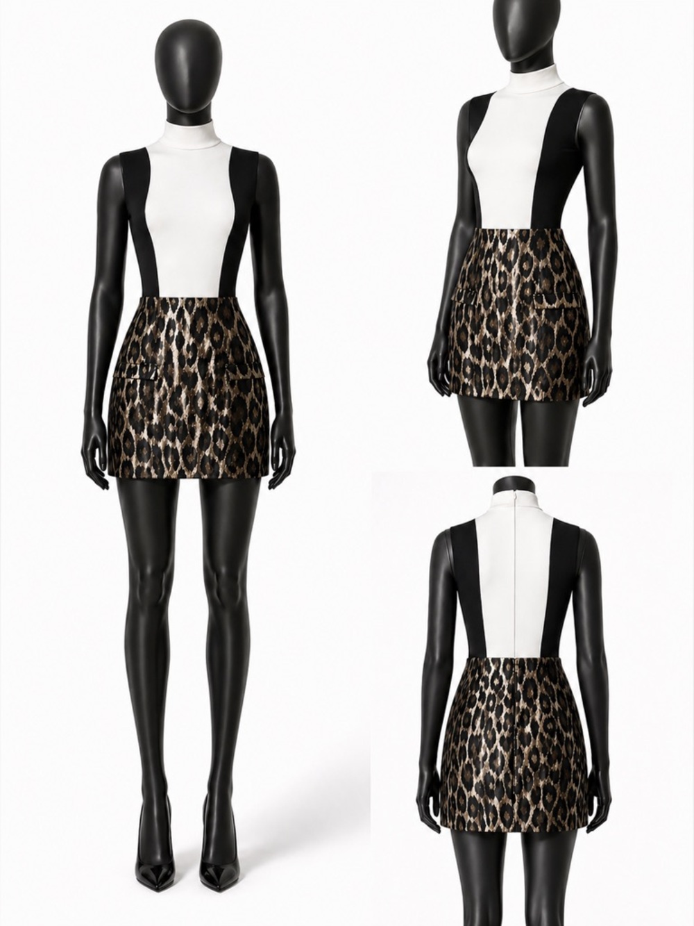 Balmain jacquard leopard print mini EUC